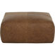 Elio 16 inch Cognac Leather Ottoman